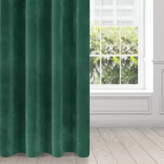 Zasłona ciemnozielona z ekskluzywnego matowego welwetu 140x250 cm przelotka RIA Diva Line