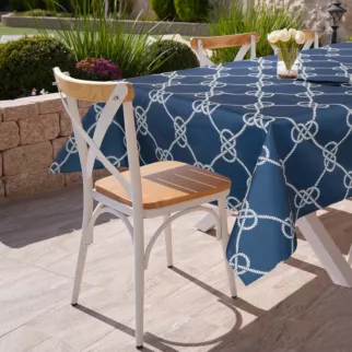 Obrus GARDEN na taras oraz balkon z wodoodpornej tkaniny w stylu marynistycznym