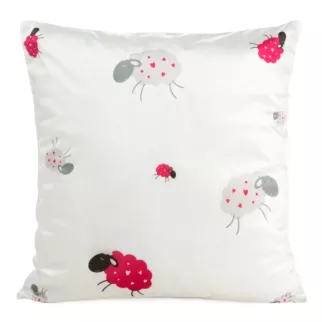 DESIGN 91 Poszewka welwetowa KIDS 3 z motywem słodkich baranków