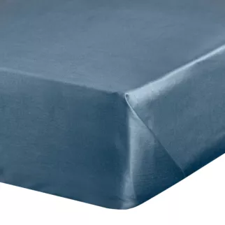 Prześcieradło bez gumki 160x210 cm z satyny bawełnianej kolor ciemnoniebieski 125 g/m2 DINA Diva Line