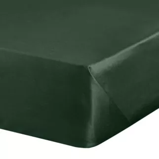 Prześcieradło bez gumki 220x210 cm z satyny bawełnianej kolor ciemnozielony 125 g/m2 DINA Diva Line
