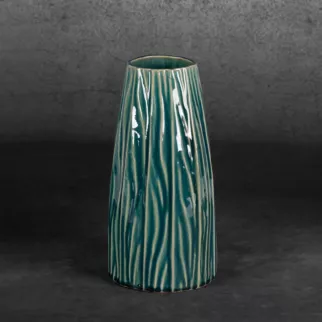 Wazon ceramiczny REA w stylu boho w prążki