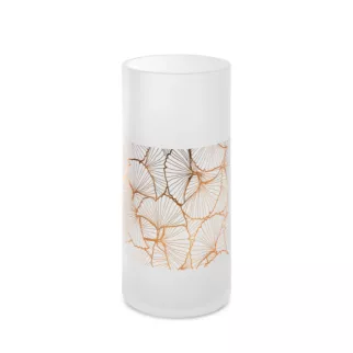 LIMITED COLLECTION Wazon LUNA biało-złoty ze szkła artystycznego BLASK BIELI