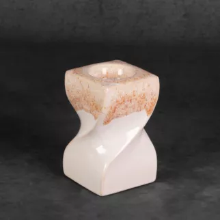 Świecznik ceramiczny RUBEN dwukolorowy z efektem ombre
