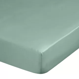 Prześcieradło z gumką 140x200 cm z satyny bawełnianej kolor miętowy 125 g/m2 DINA Diva Line