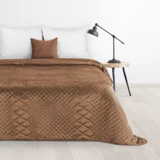 DESIGN 91 Narzuta LUIZ 3 welwetowa pikowana metodą hot press w geometryczny wzór