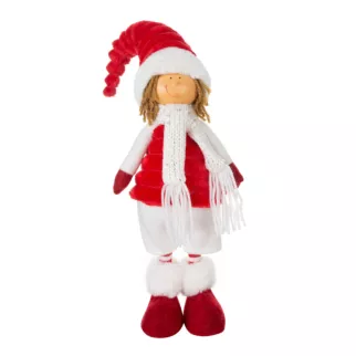 Figurka świąteczna DOLL lalka w zimowym stroju z miękkich tkanin