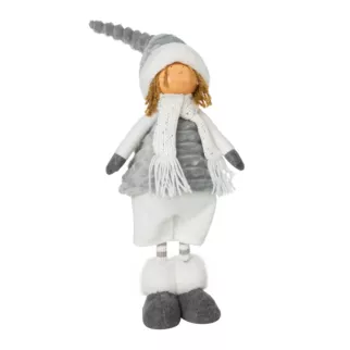 Figurka świąteczna DOLL lalka w zimowym stroju z miękkich tkanin
