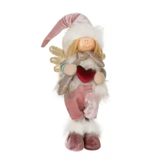 Figurka świąteczna DOLL elf w zimowym stroju z miękkich tkanin