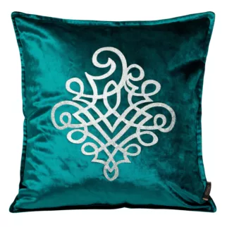 Poszewka welwetowa ROYAL 3 z srebrnym ornamentem