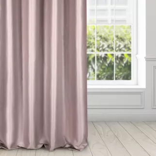 Zasłona pudrowo różowa z tkaniny lureksowej 140x250 cm przelotka AGGIE