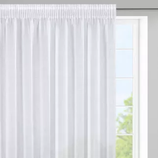 Dekoracja okienna biała z gładkiej etaminy 350x150 cm taśma ARGEA ELLA LINE