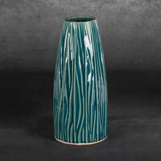 Wazon ceramiczny REA w stylu boho w prążki