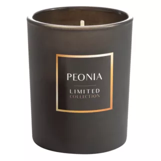 LIMITED COLLECTION Świeca zapachowa PEONIA  w szkle PASJA CZERNI