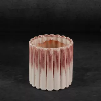 Osłonka ceramiczna na donicę EVITA z efektem ombre