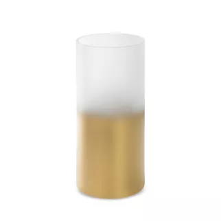 LIMITED COLLECTION Wazon BLANCA biało-złoty z malowanego szkła artystycznego MAGIA BIELI