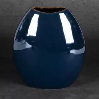 Wazon ceramiczny AMORA 1 o lśniącej powierzchni ze złotym detalem