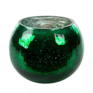 Osłona na donicę VERRE ze szkła artystycznego z marmurkową fakturą