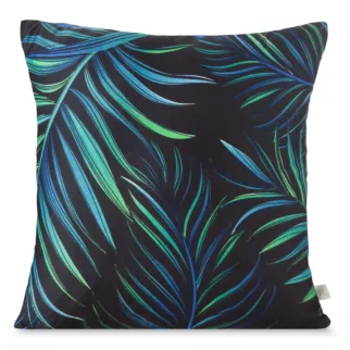 DESIGN 91 Poszewka PALMS z mikrofibry z nadrukiem palmowych liści