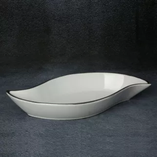 Patera ceramiczna z nadrukiem złotej ważki