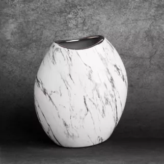 Wazon ceramiczny SANA  z marmurkowym wzorem
