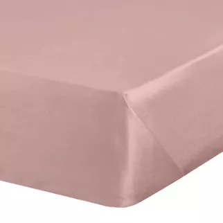 Prześcieradło bez gumki 160x210 cm z satyny bawełnianej kolor pudrowy róż 125 g/m2 DINA Diva Line