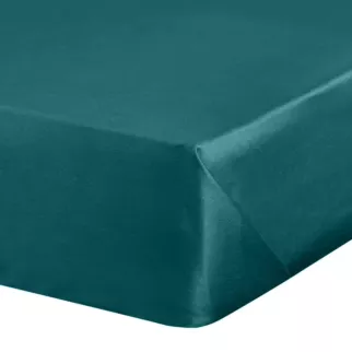Prześcieradło bez gumki 180x210 cm z satyny bawełnianej kolor turkusowy 125 g/m2 DINA Diva Line