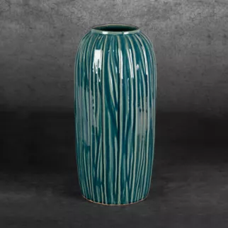 Wazon ceramiczny REA w stylu boho w prążki