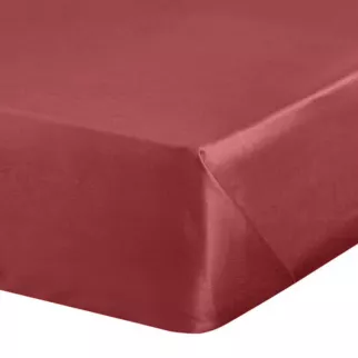 Prześcieradło bez gumki 160x210 cm z satyny bawełnianej kolor czerwony 125 g/m2 DINA Diva Line
