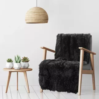DESIGN 91 Narzuta na fotel-koc  TIFFANY o strukturze miękkiego futra