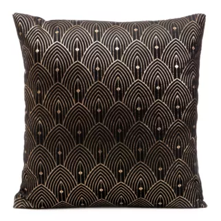 DESIGN 91 Poszewka AGNES z złotym nadrukiem w  stylu art deco