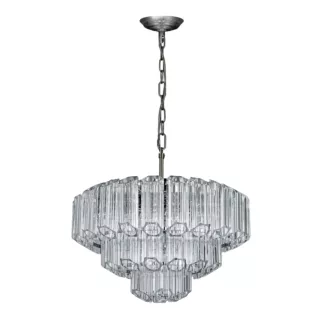 Lampa DANA ze szklanymi zawieszkami, możliwość regulacji wysokości