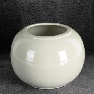 Osłonka ceramiczna na donicę SIMONA z perłowym połyskiem