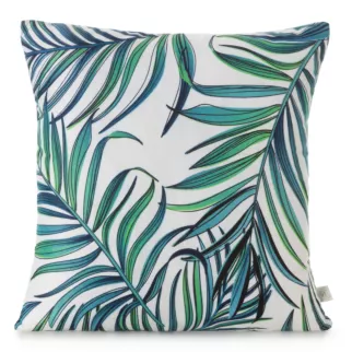 DESIGN 91 Poszewka PALMS 02 z mikrofibry z nadrukiem palmowych liści