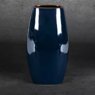 Wazon ceramiczny AMORA 1 o lśniącej powierzchni ze złotym detalem