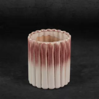 Osłonka ceramiczna na donicę EVITA z efektem ombre
