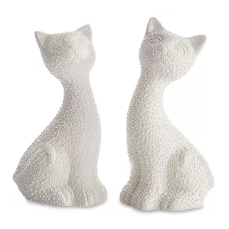 Koty figurki ceramiczne RISO z efektem rosy