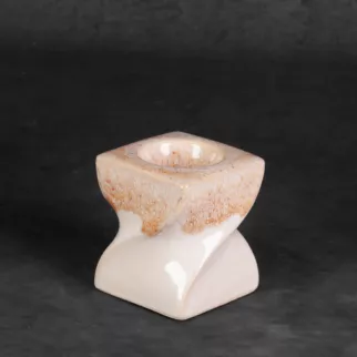 Świecznik ceramiczny RUBEN dwukolorowy z efektem ombre