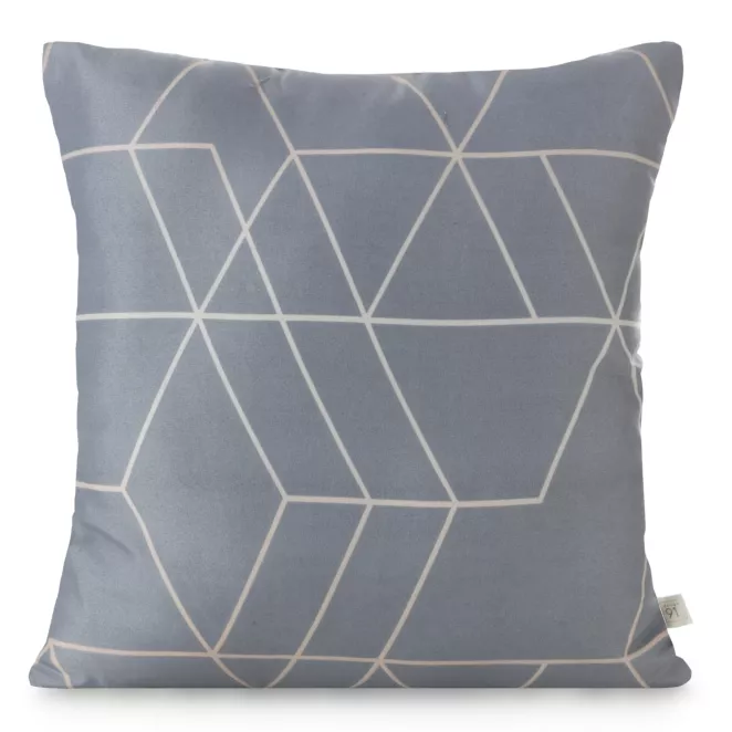 DESIGN 91 Poszewka GEO 02 z mikrofibry z nadrukiem geometrycznym