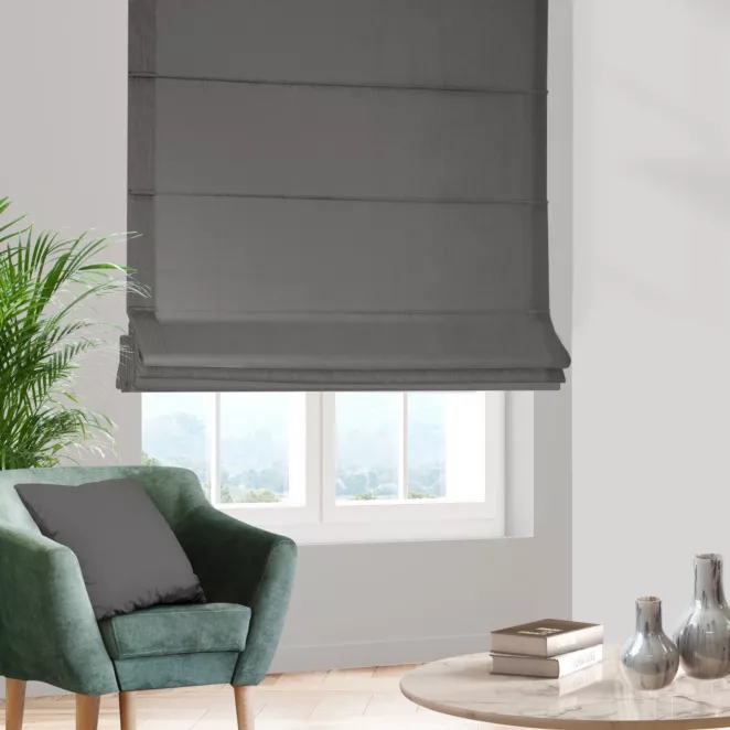 Roleta szyta z systemem comfort stalowa z tkaniny typu Blackout zaciemniającej w 100%