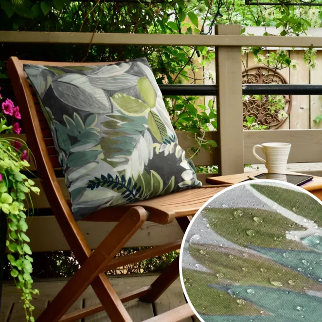Poszewka GARDEN na taras oraz balkon z tkaniny wodoodpornej zdobiona motywem roślinnym
