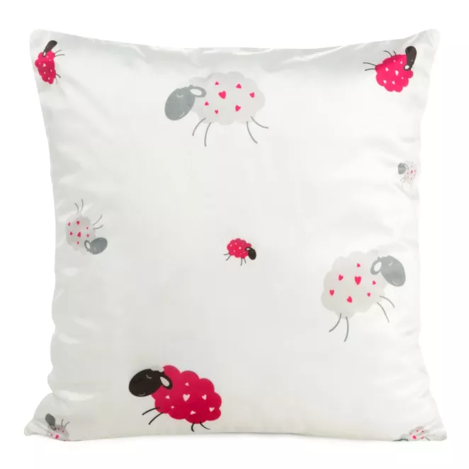 DESIGN 91 Poszewka welwetowa KIDS 3 z motywem słodkich baranków