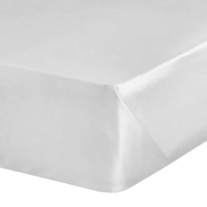 Prześcieradło bez gumki 180x210 cm z satyny bawełnianej kolor biały 125 g/m2 DINA Diva Line
