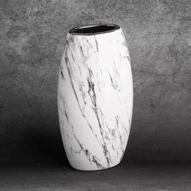 Wazon ceramiczny SANA  z marmurkowym wzorem