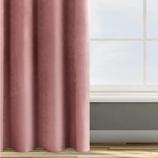Zasłona ciemnoróżowa z tkaniny welwetowej 140x250 cm przelotka ROSA Design 91