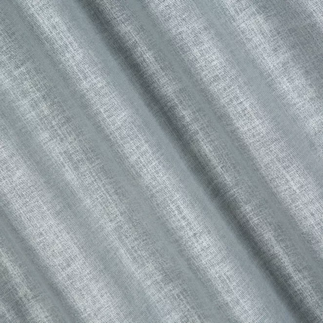 E6/2 Zasłona szyta na taśmie 5 cm niebiesko srebrna z tkaniny o luźnym splocie, z połyskliwym nadrukiem w stylu glamour
