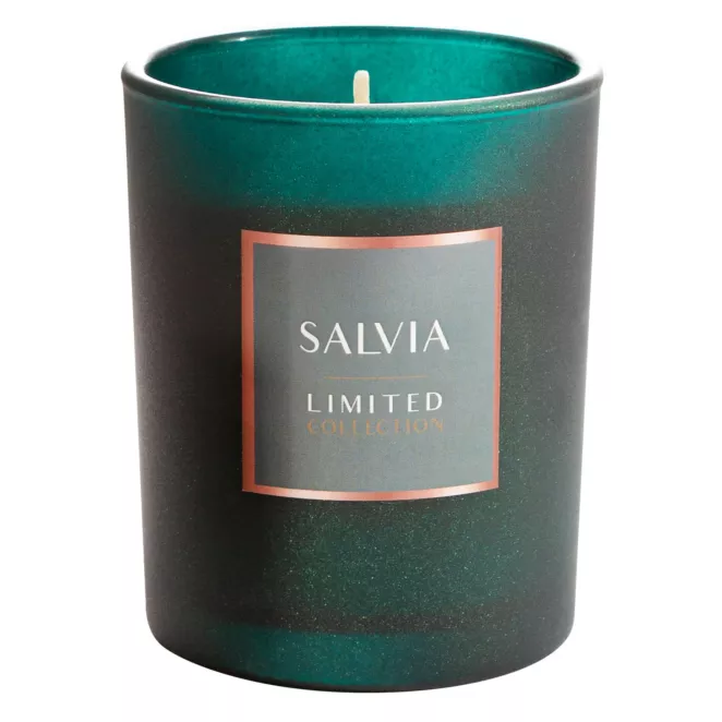 LIMITED COLLECTION Świeca zapachowa SALVIA  w szkle ŚWIEŻOŚĆ SZAŁWII