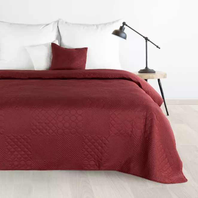 DESIGN 91 Narzuta BONI z patchworkowym motywem wytłaczanym techniką hot press