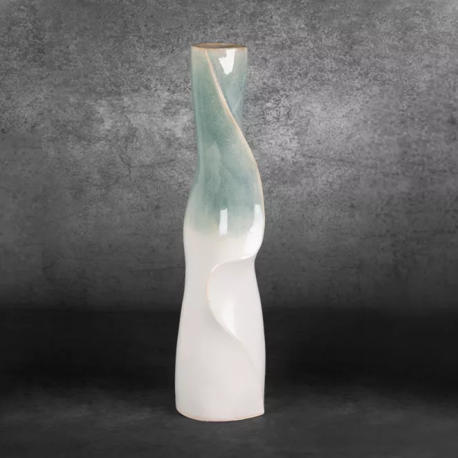 Wazon ceramiczny LIANA w stylu boho z efektem ombre