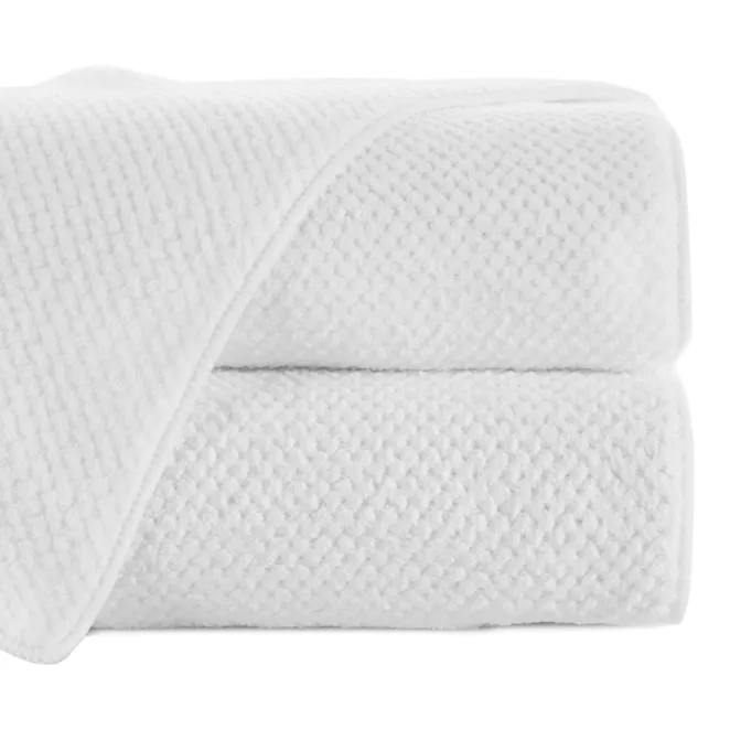 Ręcznik do rąk 30x50 cm z mikrowłókna kolor biały o ryżowej strukturze 280 g/m2 ZOE 1